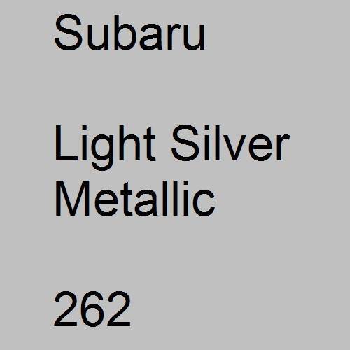 Subaru, Light Silver Metallic, 262.